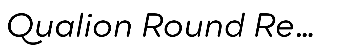 Qualion Round Regular Italic